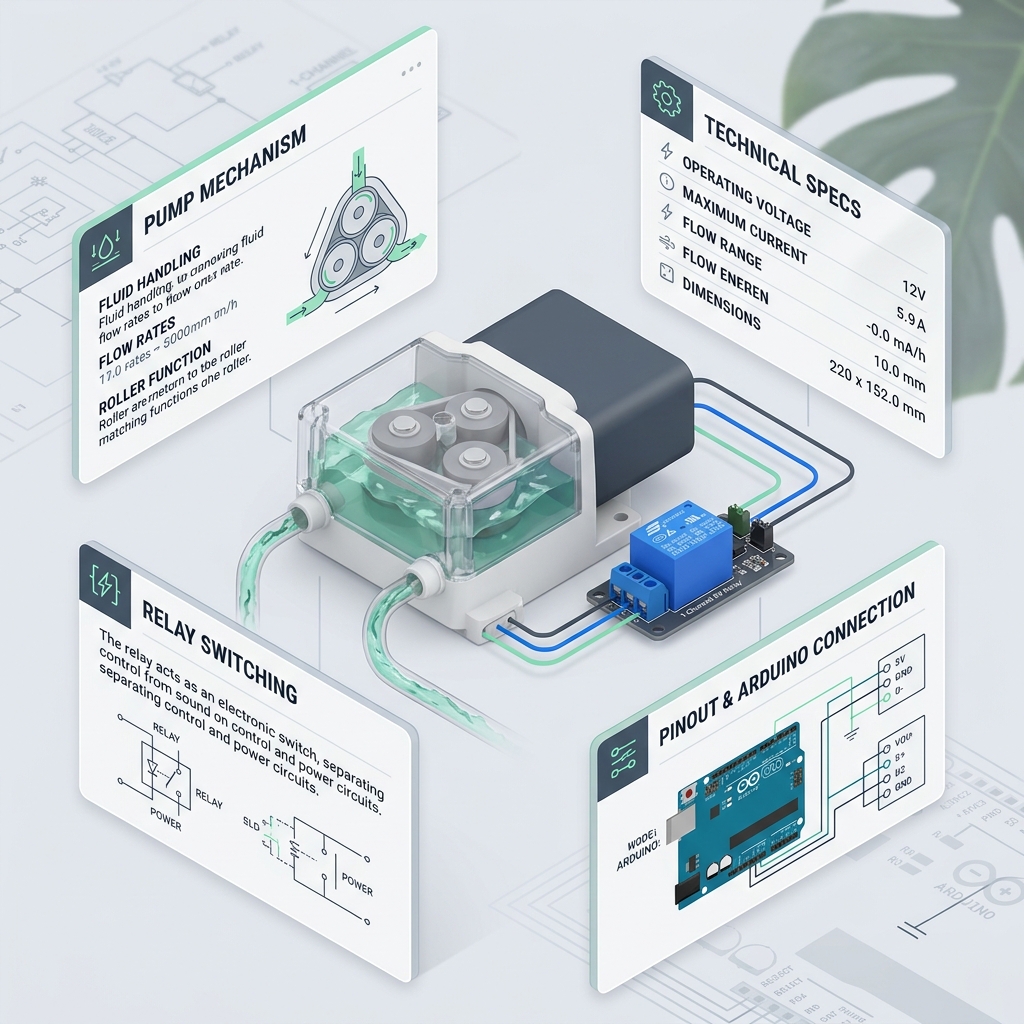 Peristaltic Pump & Relay Render